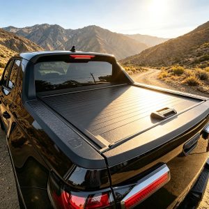 hyundai santa cruz aluminum tonneau cover hard retractable truck bed cover with lock no drill install